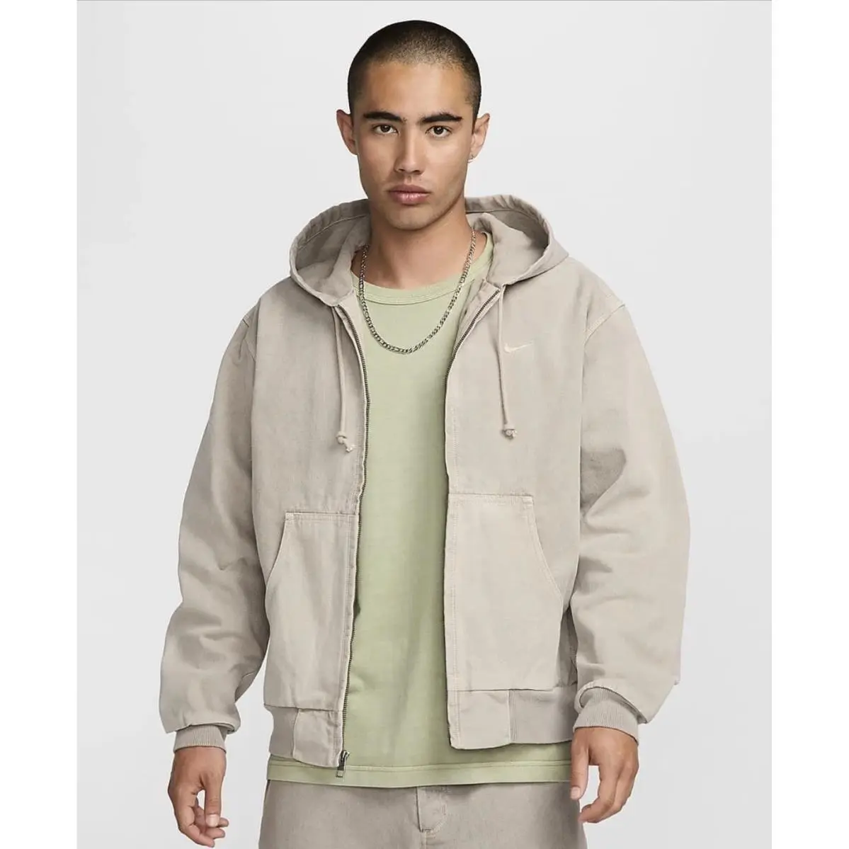 Life Men’s Full-zip Unlined Jacket - Oversized Fit FZ6575-014 Size Small by Nike