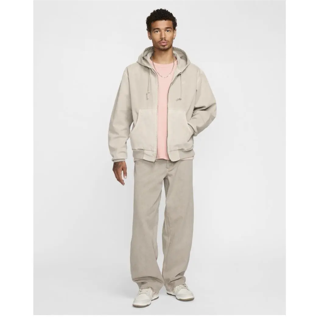 Nike clothing - Nike Life Men`s Full-Zip Unlined Jacket - FZ6575-014 - Light Iron Ore 1
