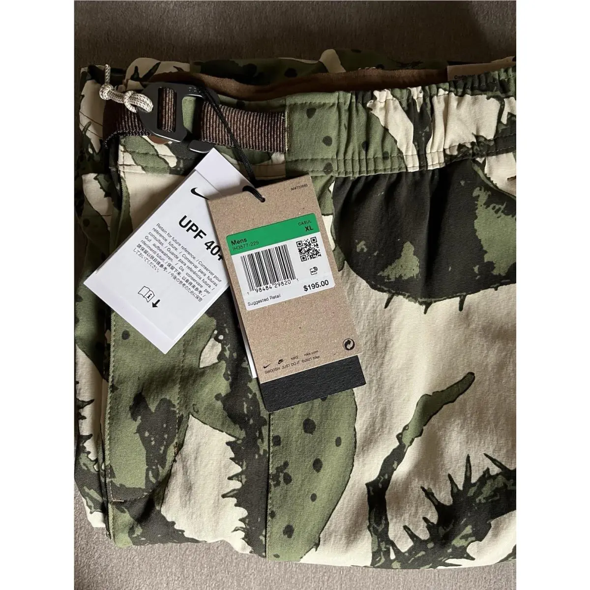 Nike clothing - Nike ACG Smith Summit Loose Fit Trousers / Shorts - Light Khaki, Mosswood Brown, & Summit White (UPC: 198484307828) 3