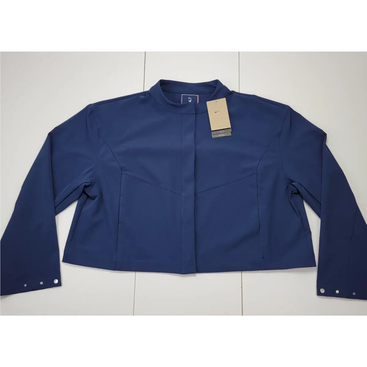 24.7 Women`s Perfectstretch Dri-fit Loose-fit Cropped Jacket Size L by Nike