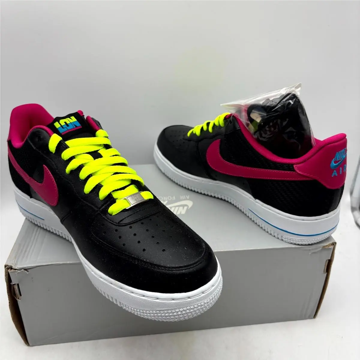 Nike shoes - Nike Air Force 1 Low 488298-015 - 488298-015 - Black/Fireberry (UPC: 886551177664) 5