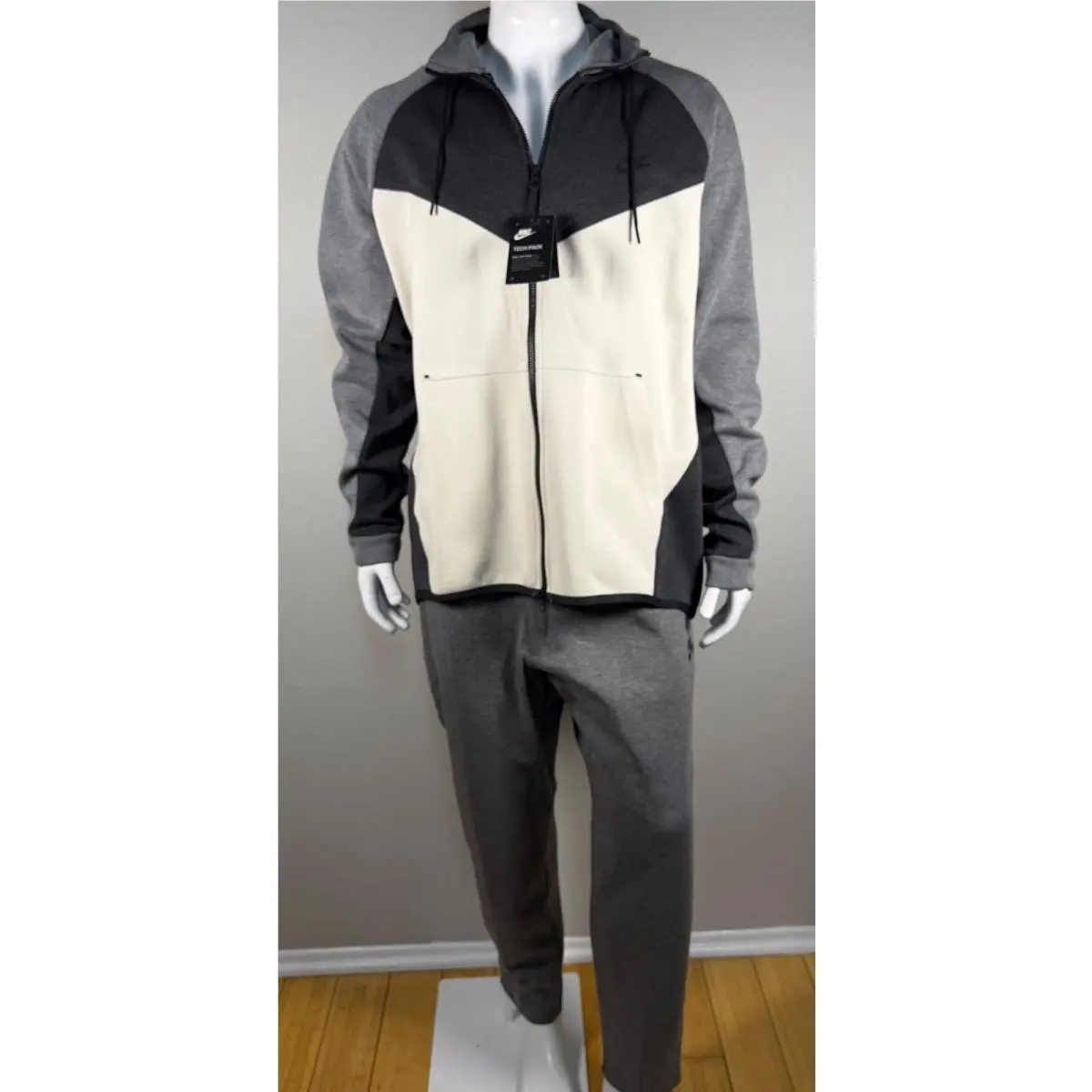 Tech Fleece 2 Piece Jumpsuit Windrunner Hoodie Mens Gray Black 2XL by Nike