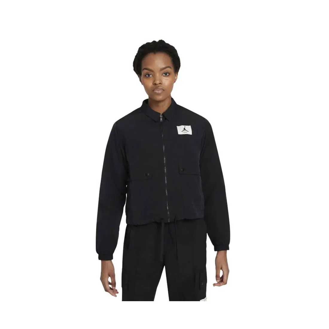 Nike Jordan Essential Woven Womens Jackets Size XL Color: Black/black