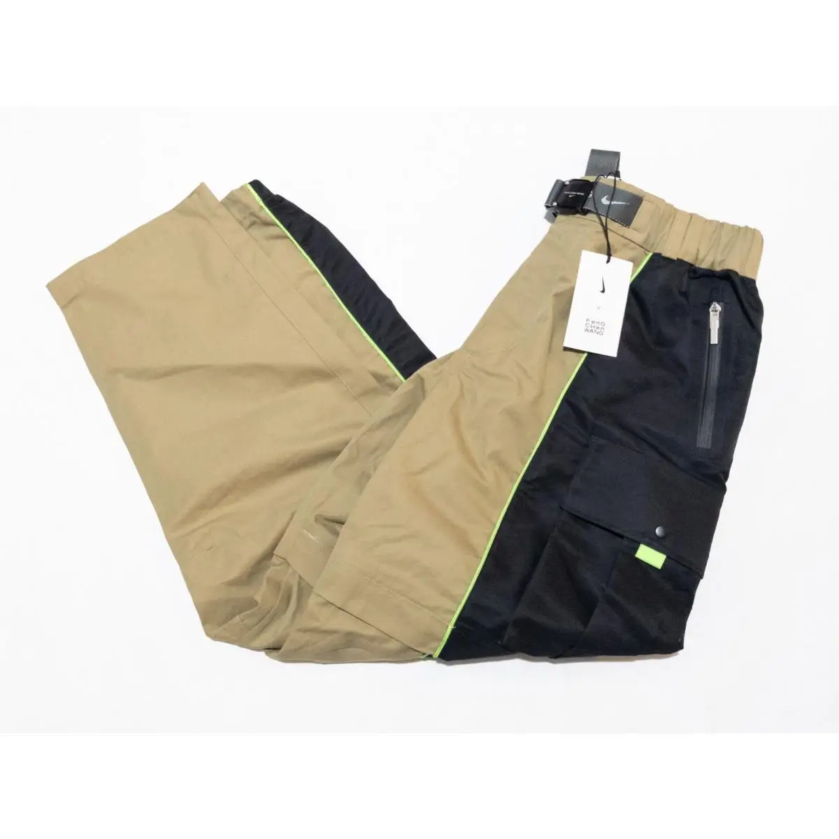 Sz S  x Feng Chen Wang Cargo Pants/shorts Khaki Black DV4004-255 Men`s by Nike