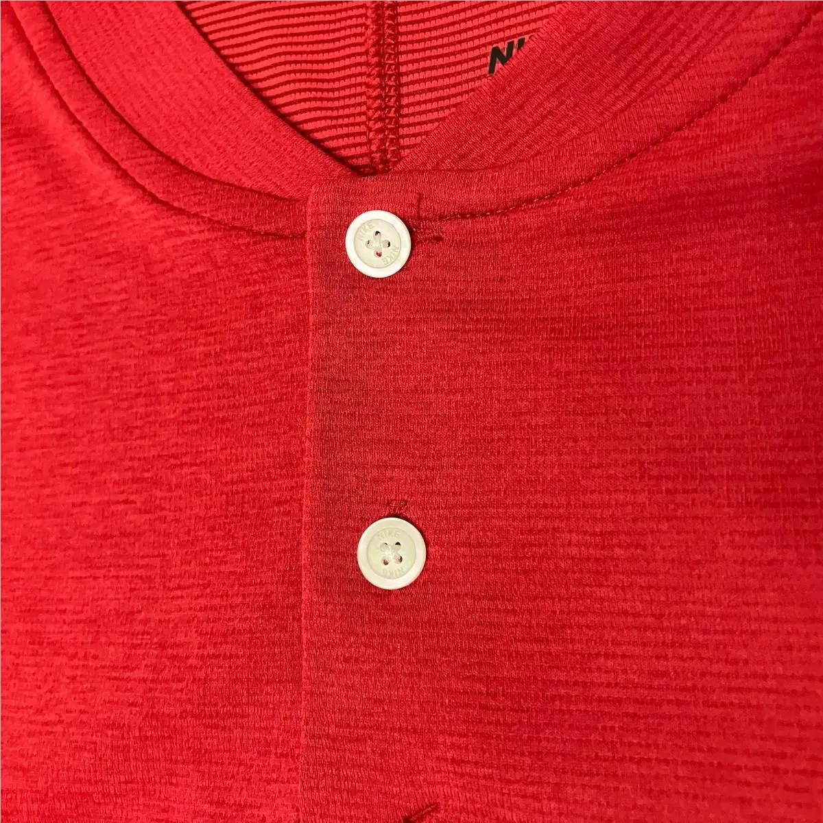 Nike clothing - TW Tiger Woods AeroReact Mock Blade Polo - Sunday Red Black 7