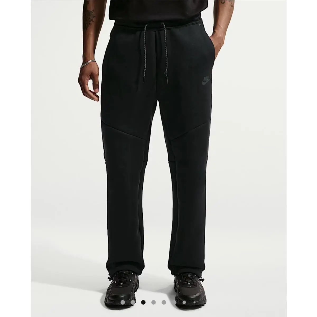Tech Fleece Open Hem Fleece Pants Black - Medium by Nike