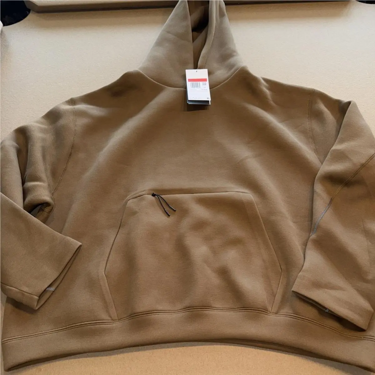 Tech Fleece Oversized Heavyweight Hoodie Brown HV6535-235 Men’s Size Large by Nike