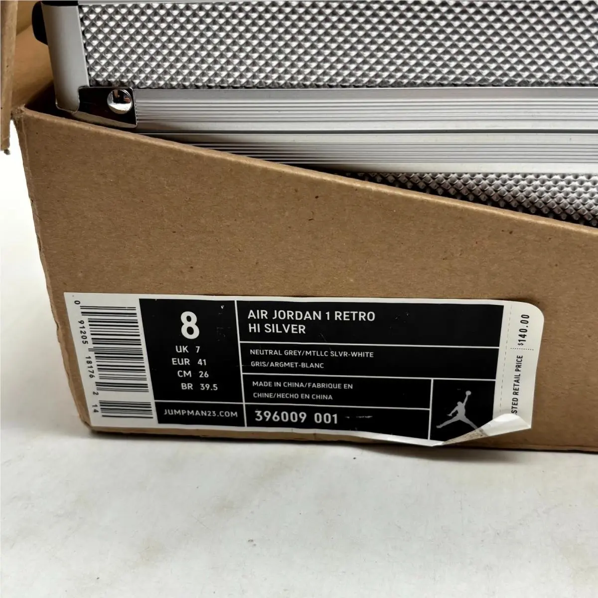 Nike shoes - Nike Air Jordan 1 Retro 396009-001 - 396009-001 - Neutral Gray/Metallic Silver (UPC: 091205181762) 9