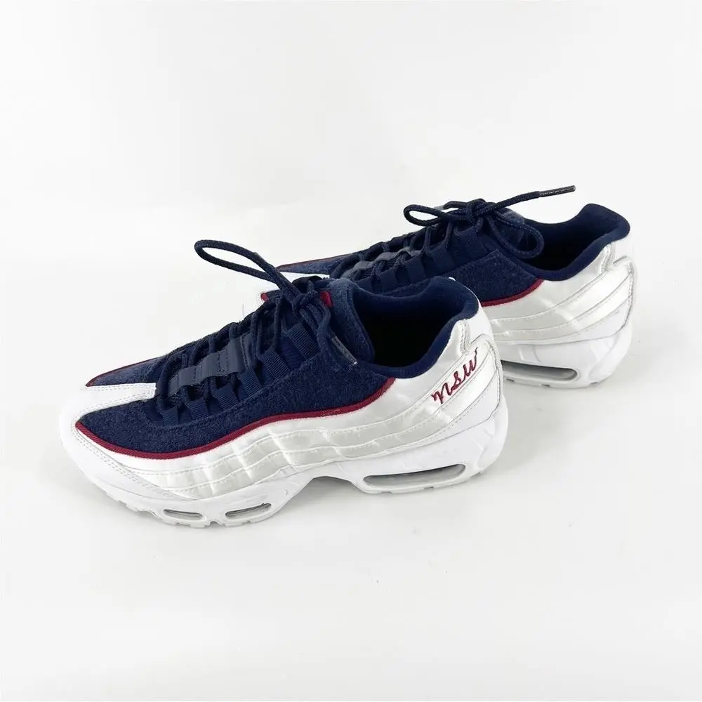 Air Max 95 LX Women`s Running Shoes White Blue Red Shoes Size 10 by Nike