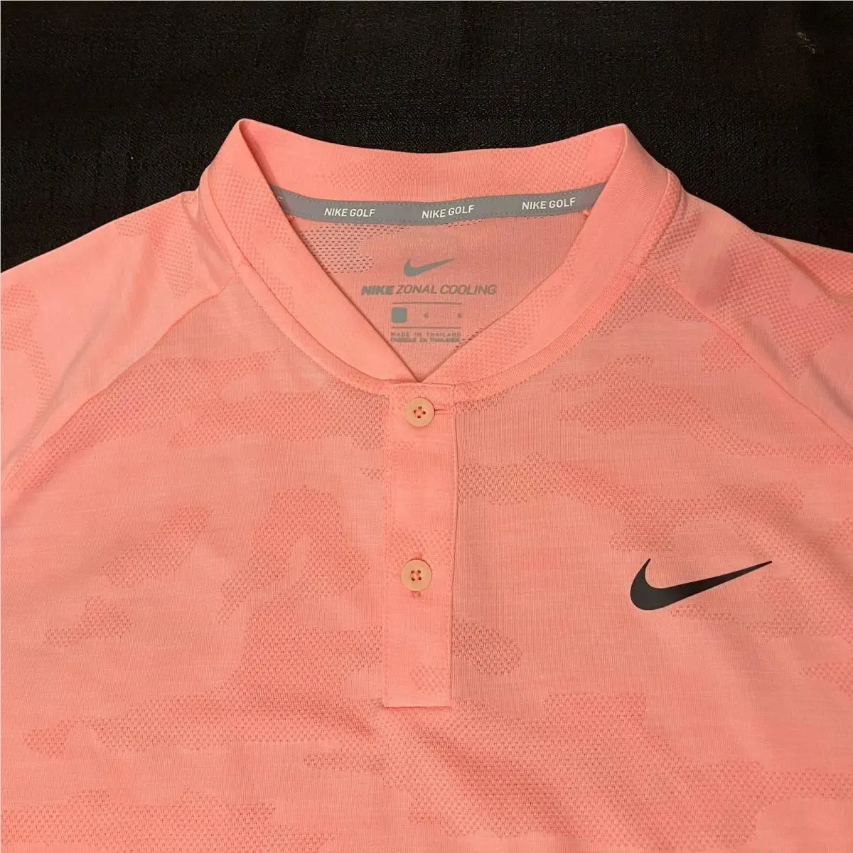 Nike clothing - TW Tiger Woods Zonal Cooling Camo Blade Polo - Icy Rose Black 2