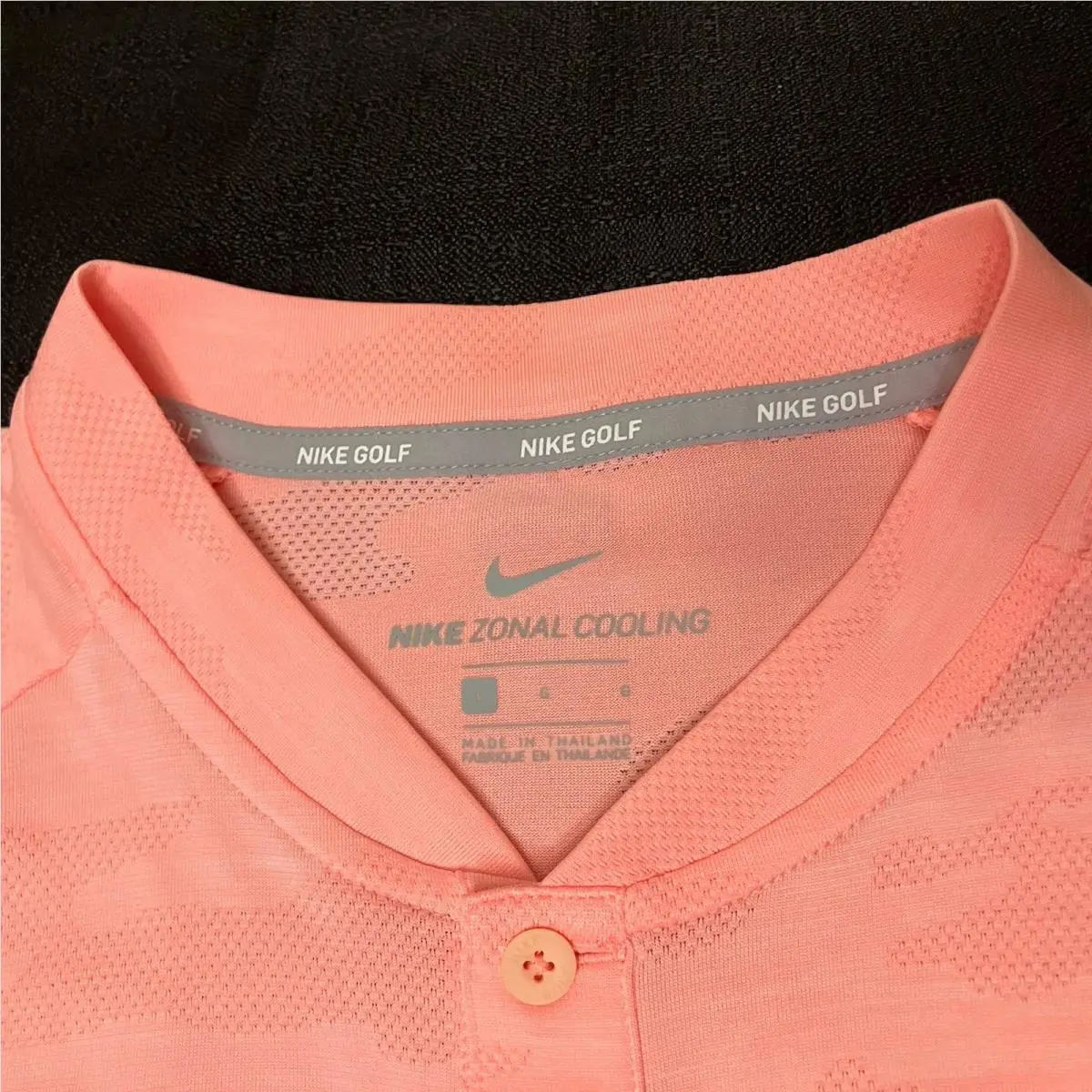 Nike clothing - TW Tiger Woods Zonal Cooling Camo Blade Polo - Icy Rose Black 6