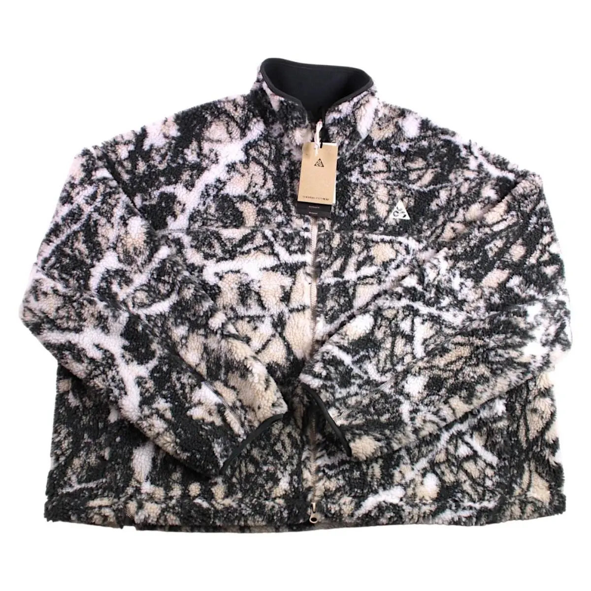 Nike Acg Therma-fit Adv Fleece Jacket Womens Xxl Black Camo Windproof - Black