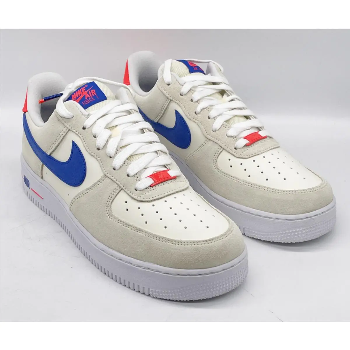 Nike shoes - Air Force 1 `07 LV8 - DM8314100 - Coconut Milk/White/Bright Crimson/Hyper Royal 0