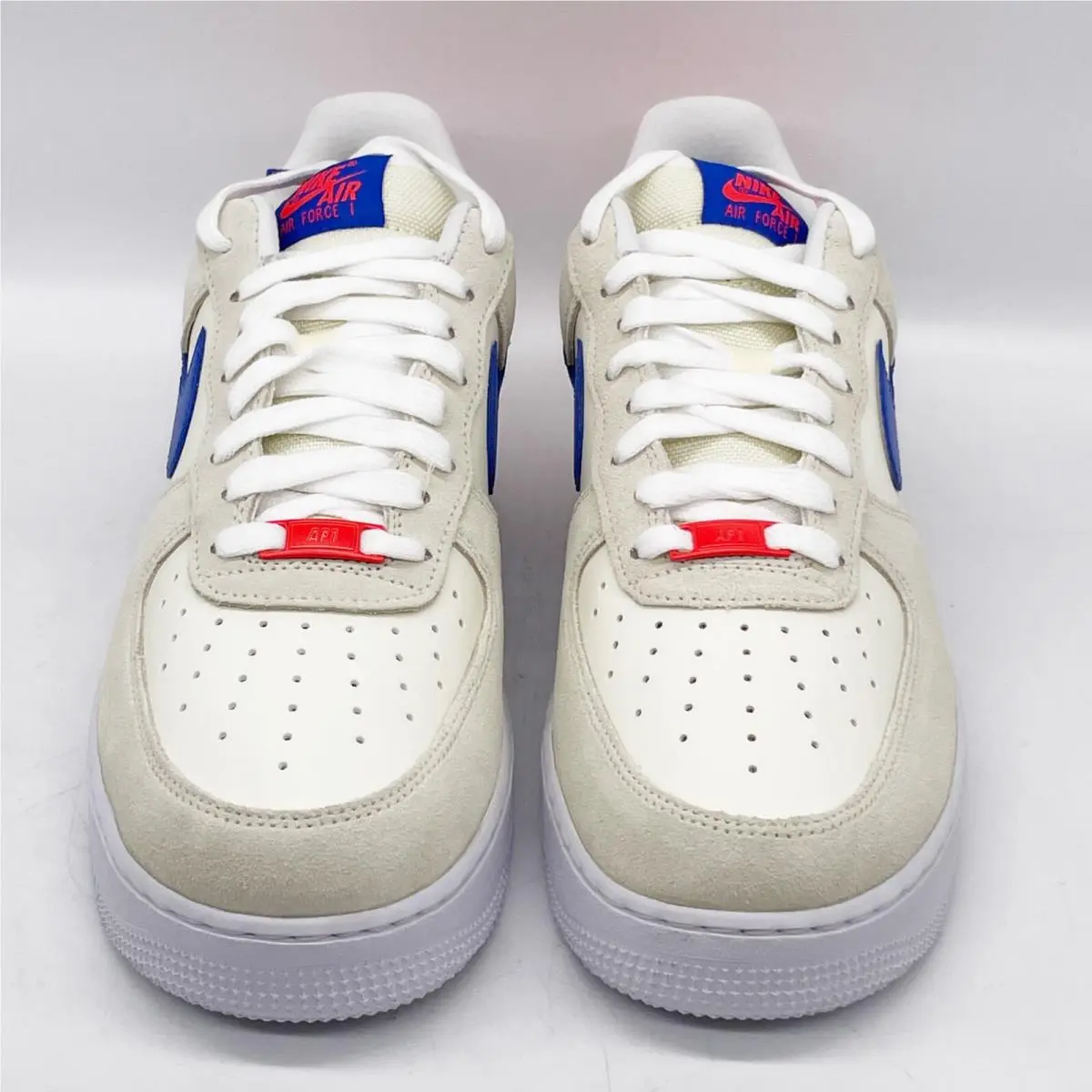 Nike shoes - Air Force 1 `07 LV8 - DM8314100 - Coconut Milk/White/Bright Crimson/Hyper Royal 1