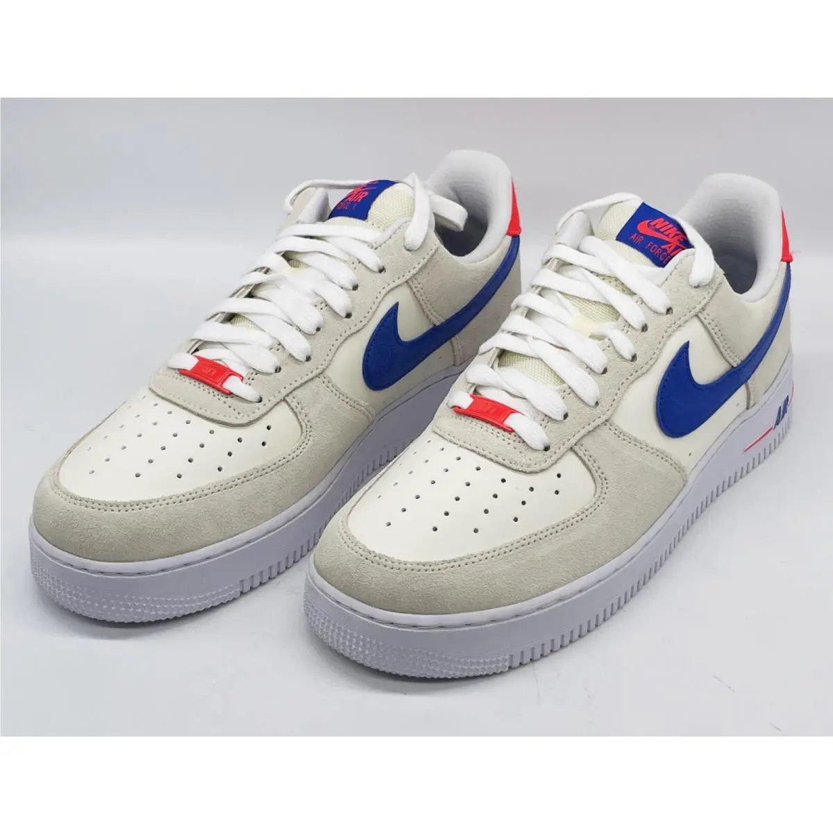 Nike shoes - Air Force 1 `07 LV8 - DM8314100 - Coconut Milk/White/Bright Crimson/Hyper Royal 2