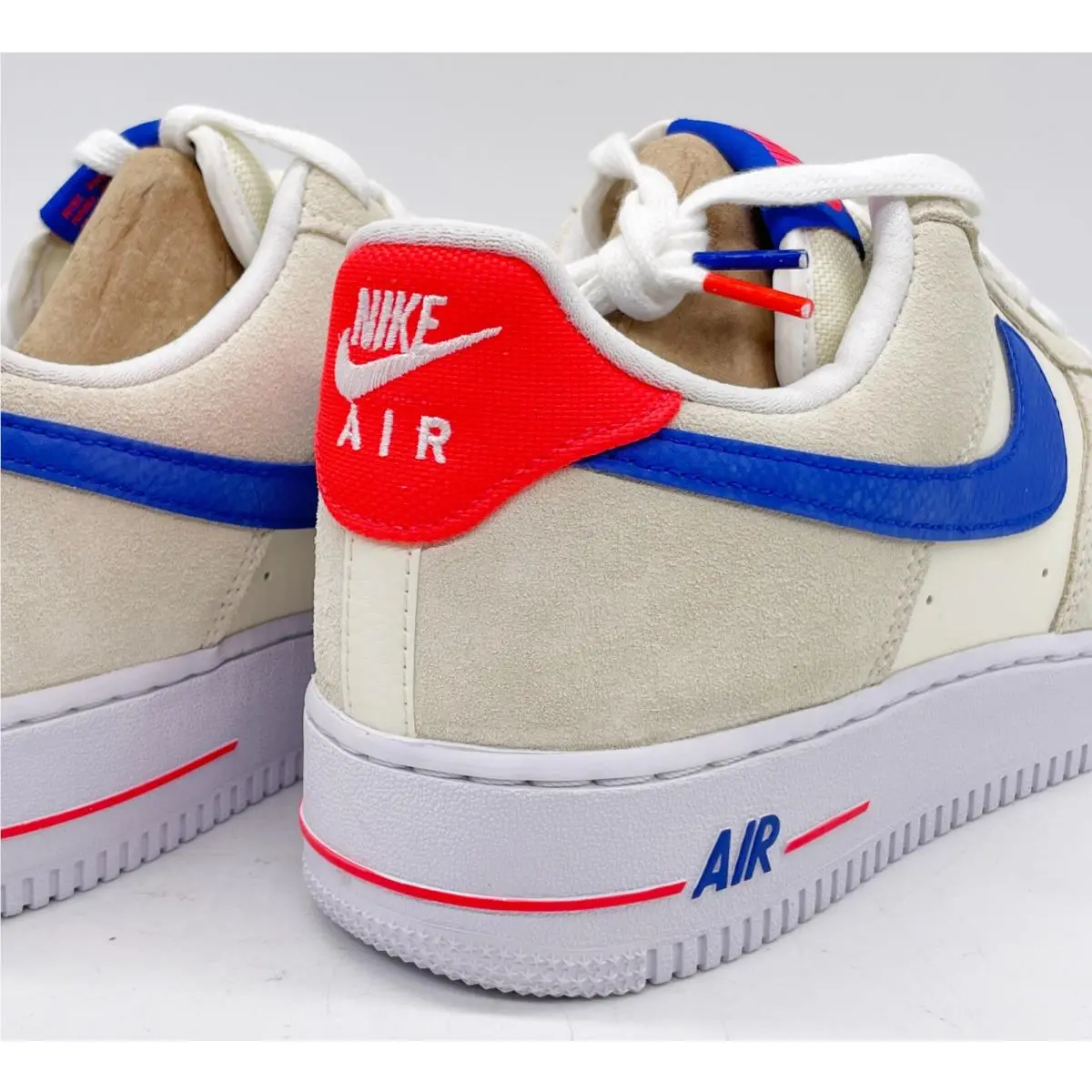 Nike shoes - Air Force 1 `07 LV8 - DM8314100 - Coconut Milk/White/Bright Crimson/Hyper Royal 5
