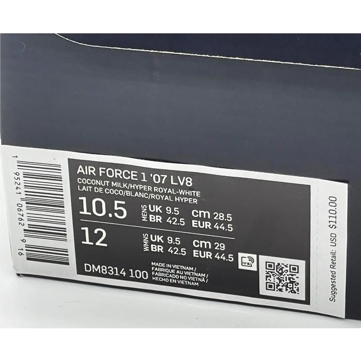 Nike shoes - Air Force 1 `07 LV8 - DM8314100 - Coconut Milk/White/Bright Crimson/Hyper Royal 11