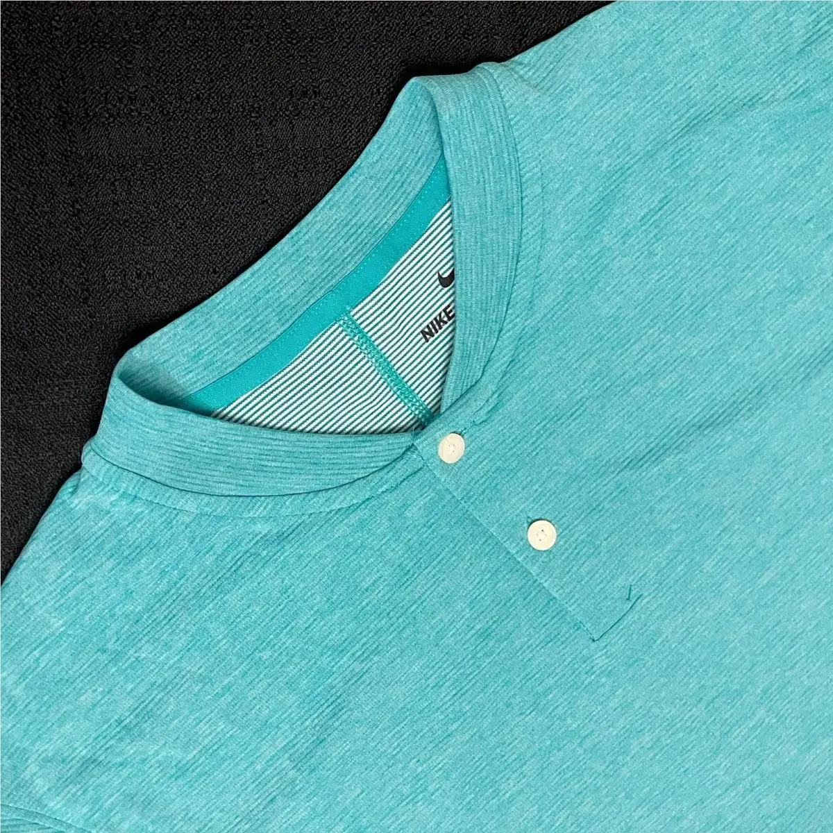 Nike clothing - TW Tiger Woods AeroReact Mock Blade Polo - Mineral Teal Black 0