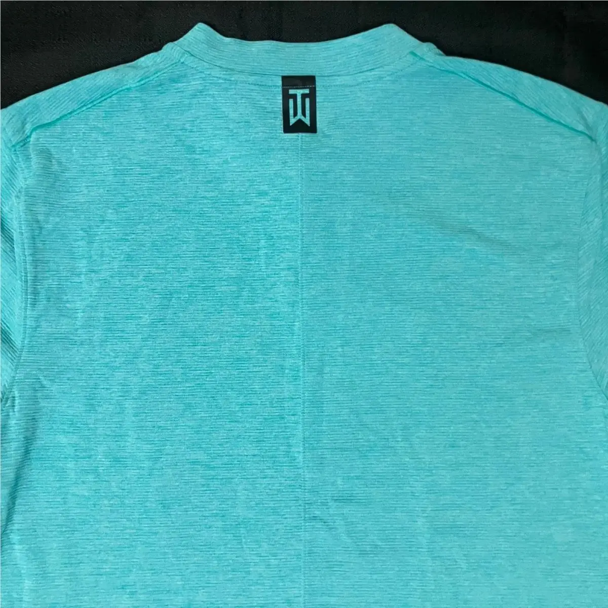 Nike clothing - TW Tiger Woods AeroReact Mock Blade Polo - Mineral Teal Black 7
