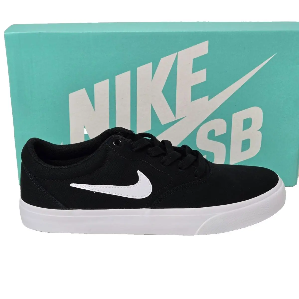 Unisex SB Charge Canvas Sneakers Skate Shoes Black White Size M7.5 W9 by Nike
