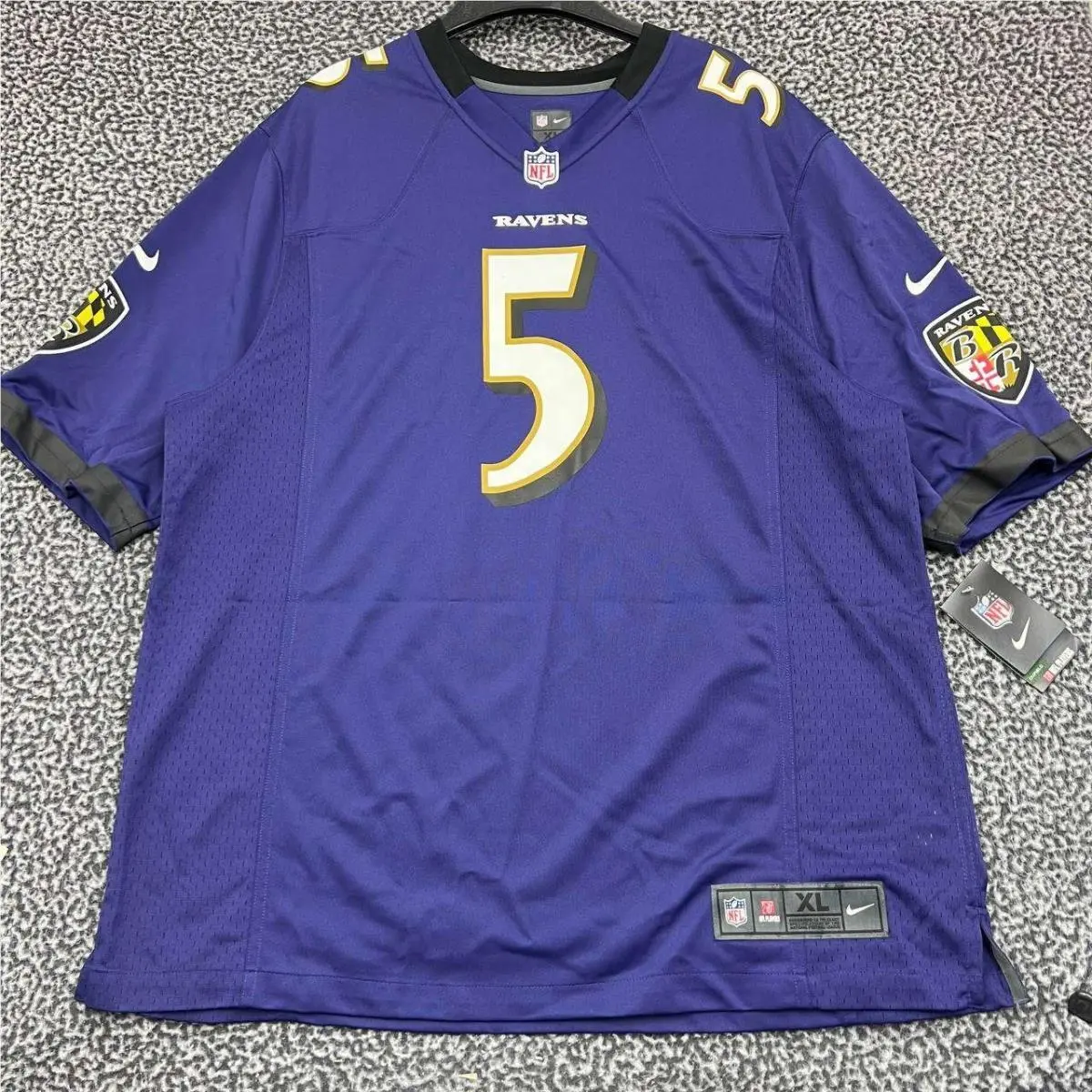 Baltimore Ravens Flacco 5 Jersey Shirt Men Extra Large  Short Sleeve XL by Nike
