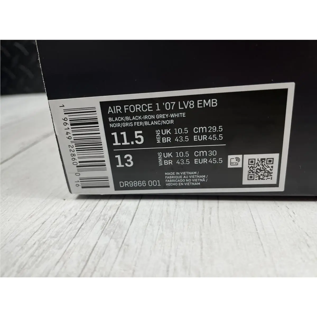 Nike shoes - Nike Air Force 1 `07 LV8 - DR9866-001 - Black, White, Purple, Gold (UPC: 0196149228600) 10