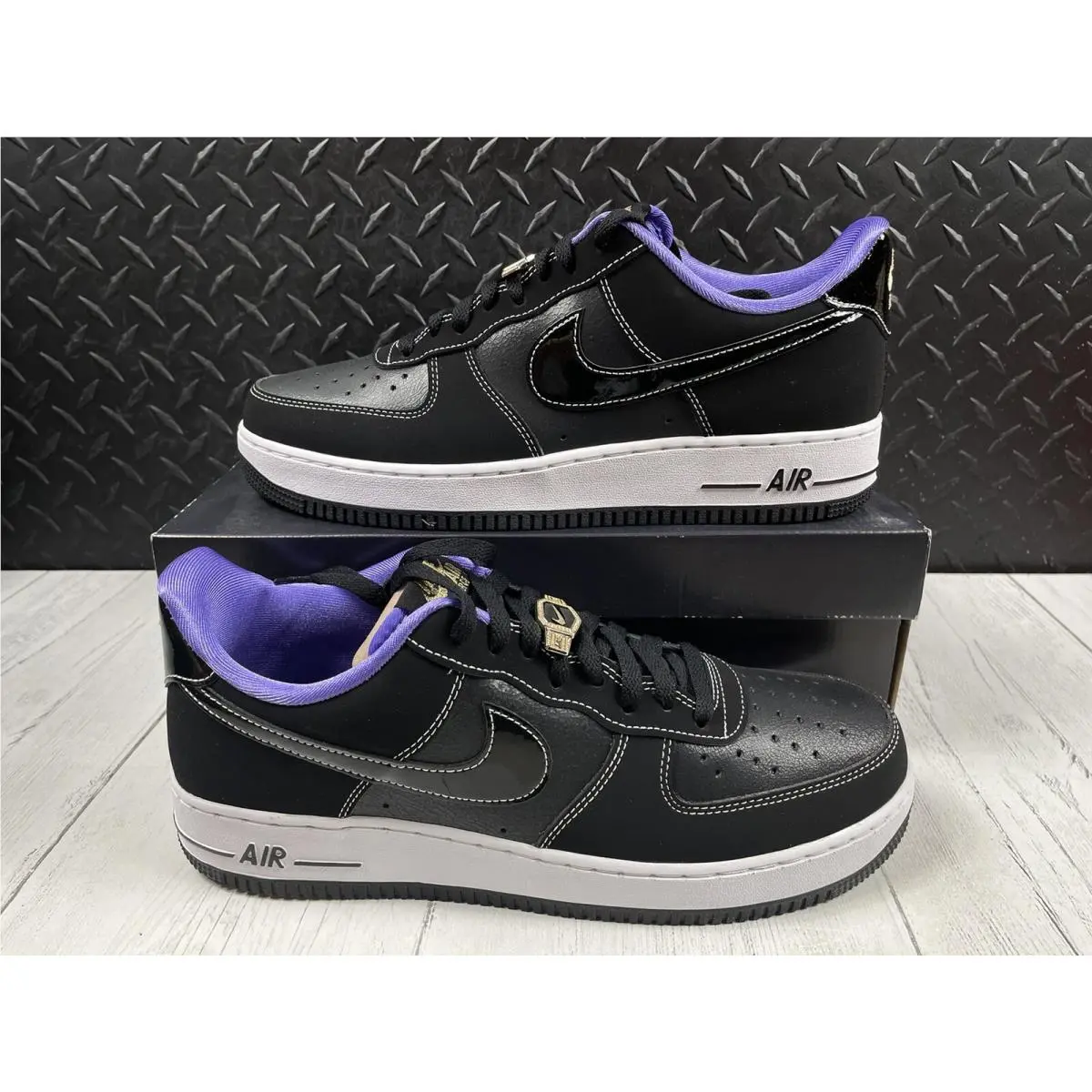Nike shoes - Nike Air Force 1 `07 LV8 - DR9866-001 - Black, White, Purple, Gold (UPC: 0196149228600) 0