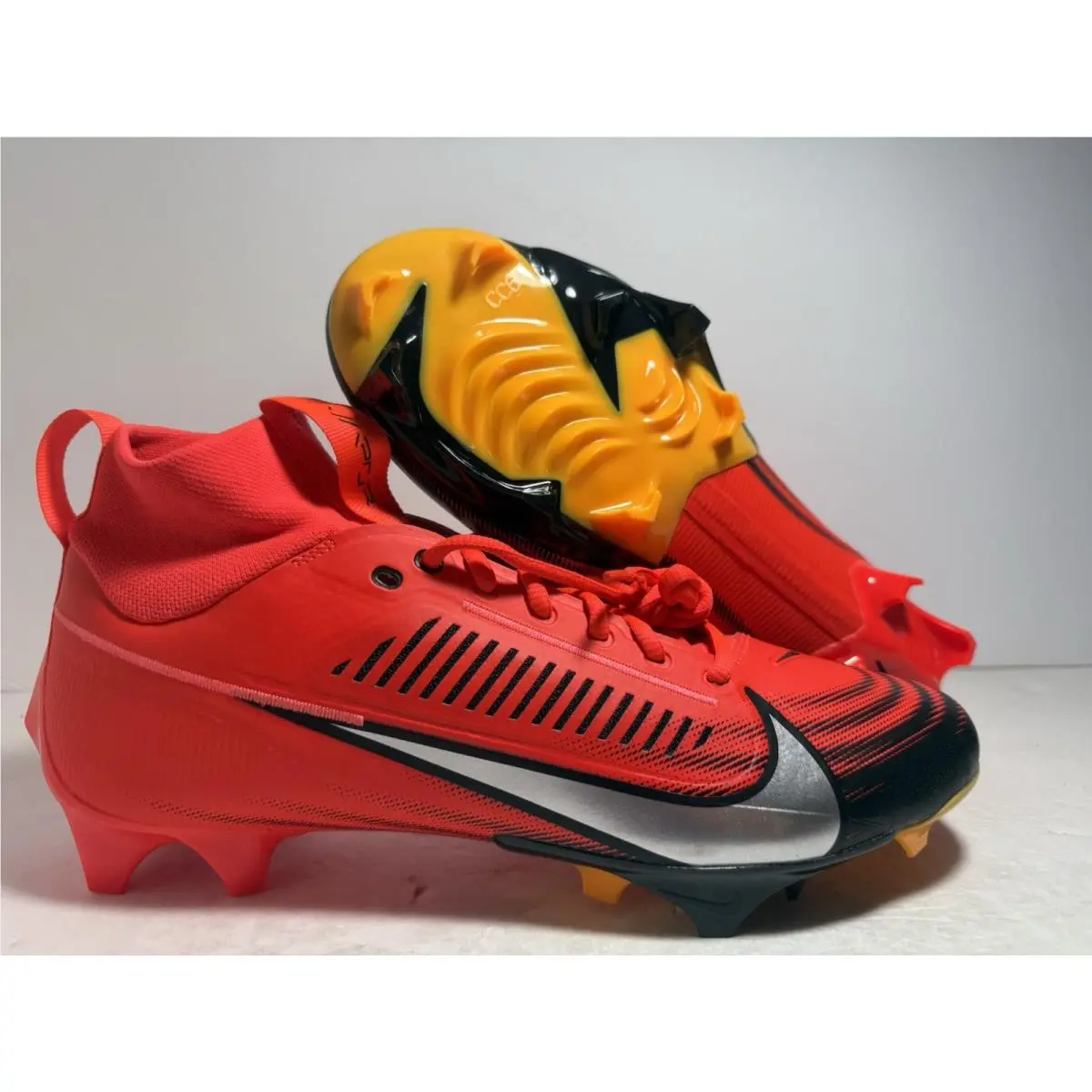 Vapor Edge Pro 360 2 Red Black Nfl Combine Cleats IB6861-600 PE Men Size 12 by Nike