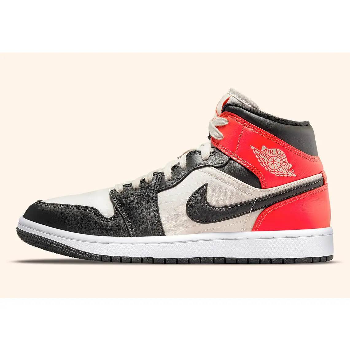 Women`s Air Jordan 1 Mid Light Orewood Brown DQ6078-100 Fashion Shoes by Nike