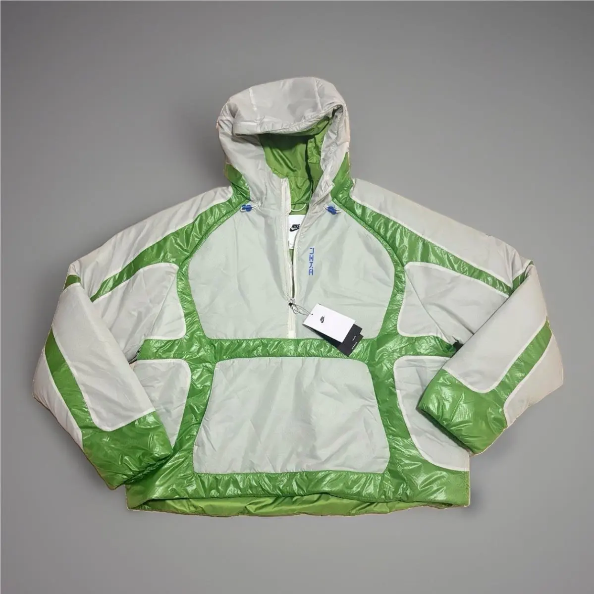 Project F.r.o.g. Sliced Pod Half Zip Jacket Sz L IB4012-072. Grey/ Green by Nike