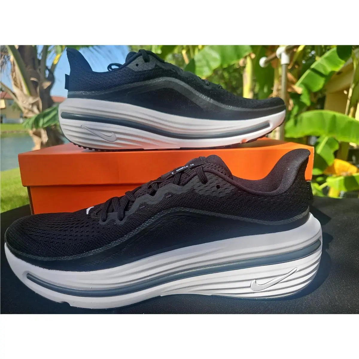 Nike Winflo 12 Breathable Rebound Running Shoes Mens Black HV9272-002 Size 13