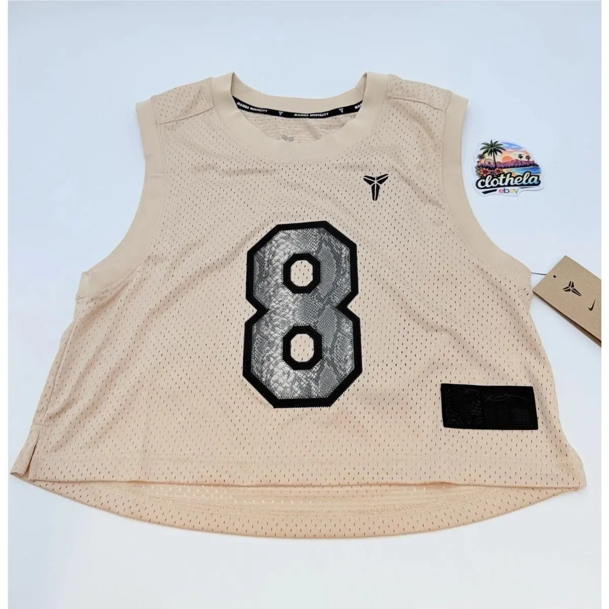 Women’s Size Small Nike Kobe 8 Cropped Jersey IB2724-126 Sanddrift Mamba