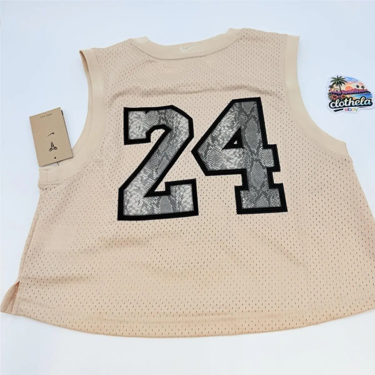 Nike clothing - Nike Kobe 8 Cropped Jersey - IB2724-126 - Sanddrift/Black 0