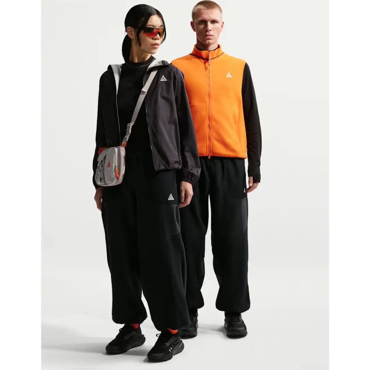 Nike Acg Unisex HJ2864-010 Size Xlt Wolf Tree Black Polartec Thermal Pants