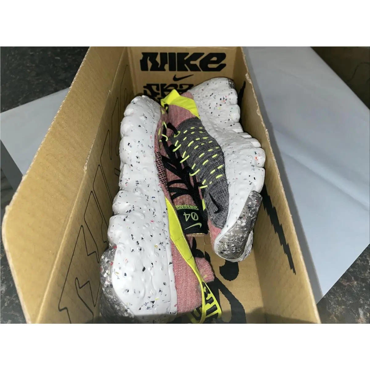 Nike shoes - Nike Space Hippie 04 - Space Hippie - CD3476 700 - Lemon Venom/Black/Lt Artic Pink 8