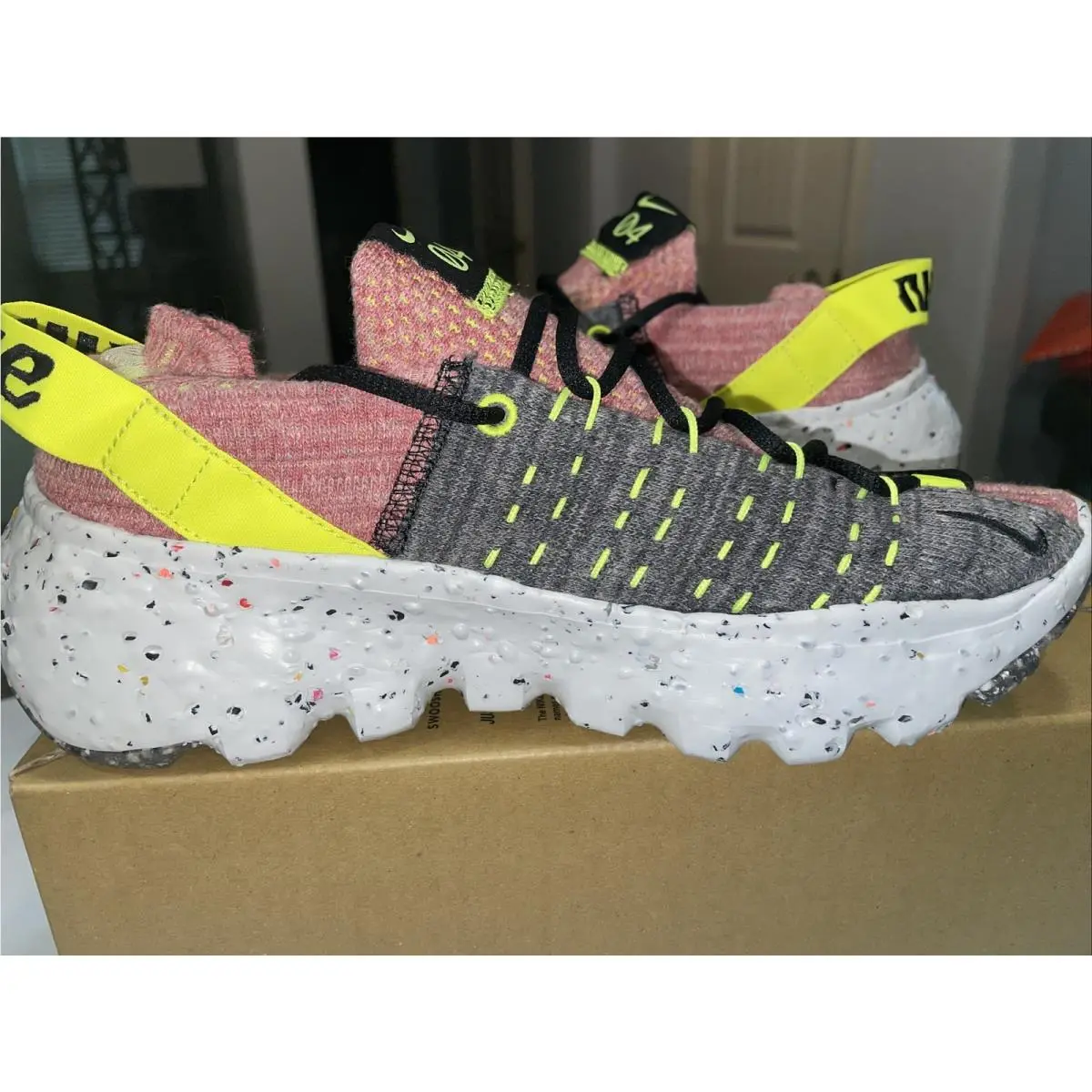 Nike shoes - Nike Space Hippie 04 - Space Hippie - CD3476 700 - Lemon Venom/Black/Lt Artic Pink 0