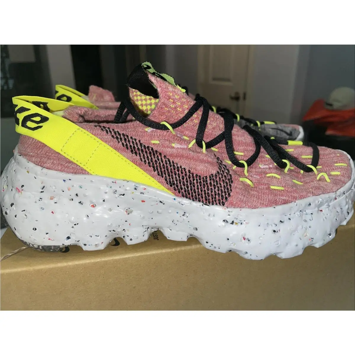 Nike shoes - Nike Space Hippie 04 - Space Hippie - CD3476 700 - Lemon Venom/Black/Lt Artic Pink 1