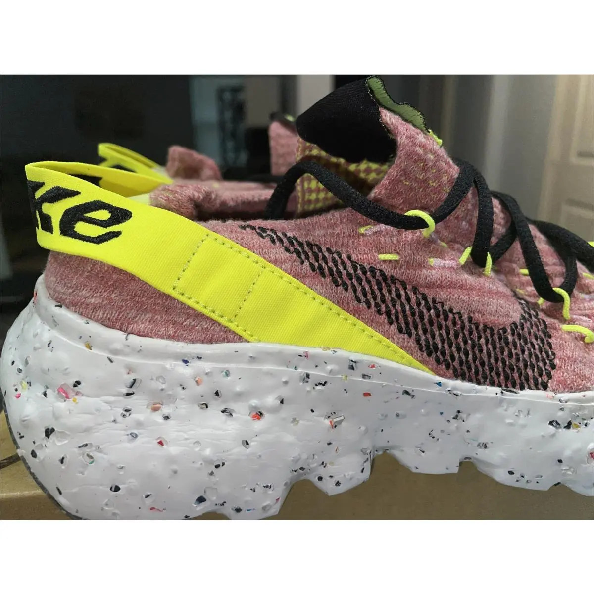 Nike shoes - Nike Space Hippie 04 - Space Hippie - CD3476 700 - Lemon Venom/Black/Lt Artic Pink 5