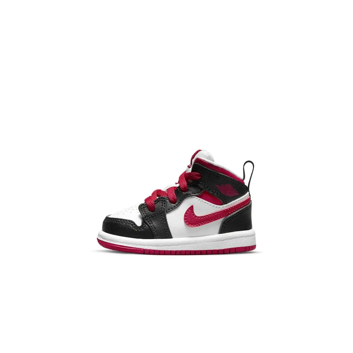 Toddler`s Jordan 1 Mid Very Berry Black/very Berry-white 640735 016 - 4 by Nike