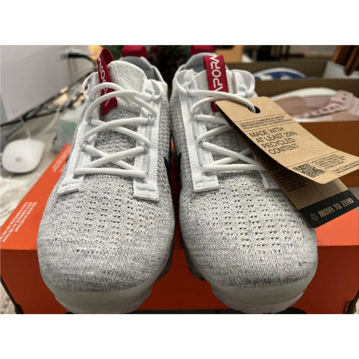 Nike shoes - Nike Air VaporMax Flyknit - Air VaporMax Flyknit - DH4090-002 - Photon Dust White 3