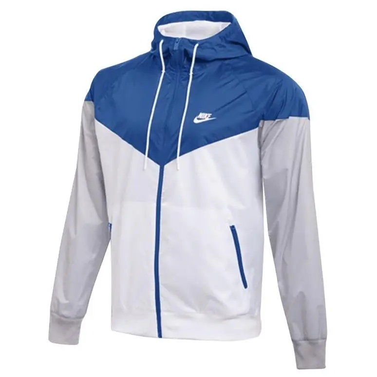 CU9474-494 Men`s Windrunner Windbreaker Running Training Jacket Blue Medium by Nike