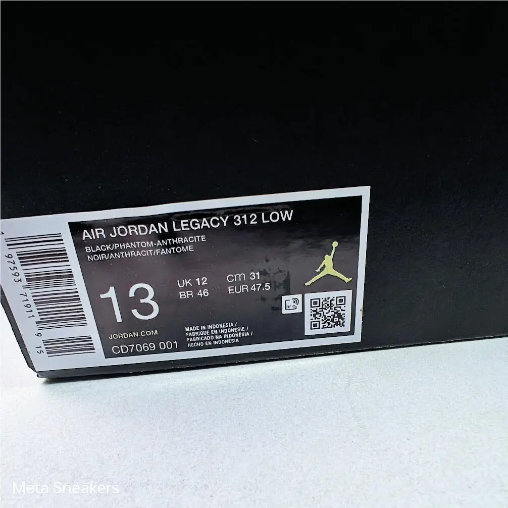 Nike shoes - Jordan Legacy 312 - Legacy - CD7069-001 - Black/Anthracite/Phantom 1