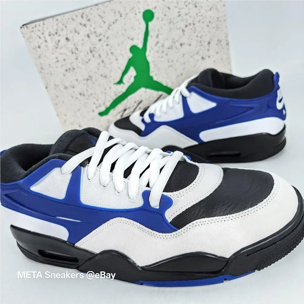 Air Jordan 4 RM US 13 Mens White Black Blue  Reimagined Retro FQ7939 140 by Nike