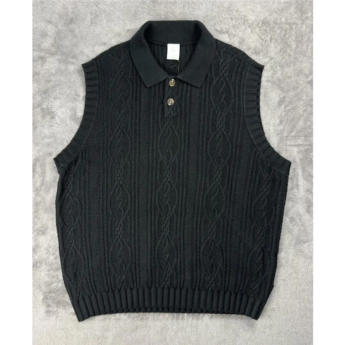 Jordan Sport Golf Sweater Vest Black HQ8686-010 Men`s XL V-neck Knit Jumpman by Nike