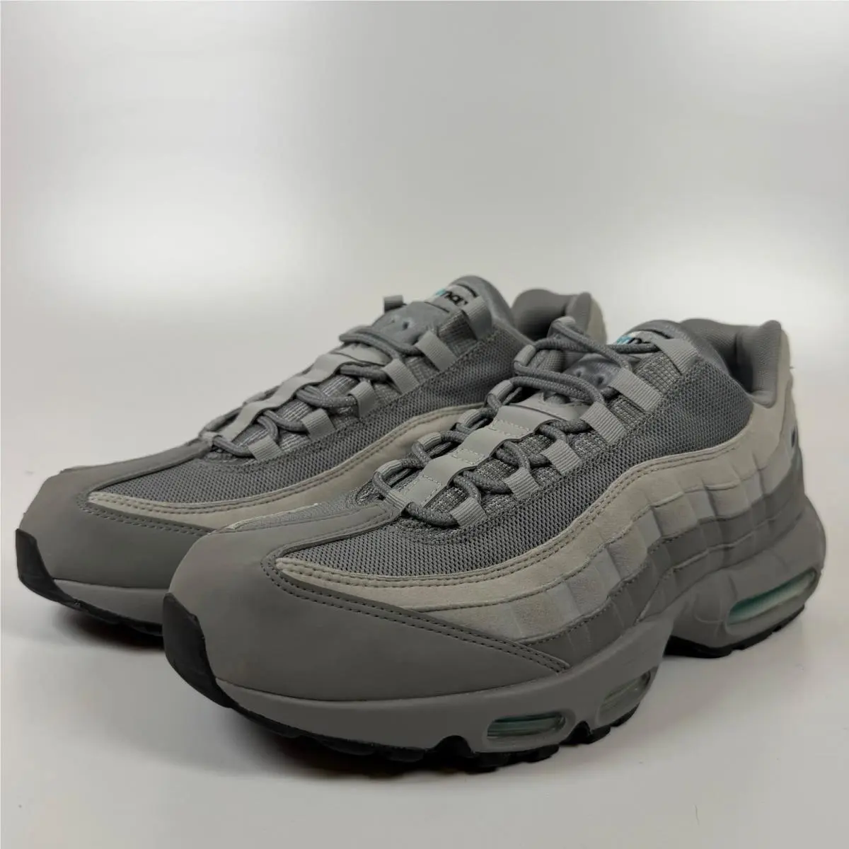 Air Max 95 Retro Logo Grey Aqua Mens Sneakers CV1635-001 Size 13 by Nike