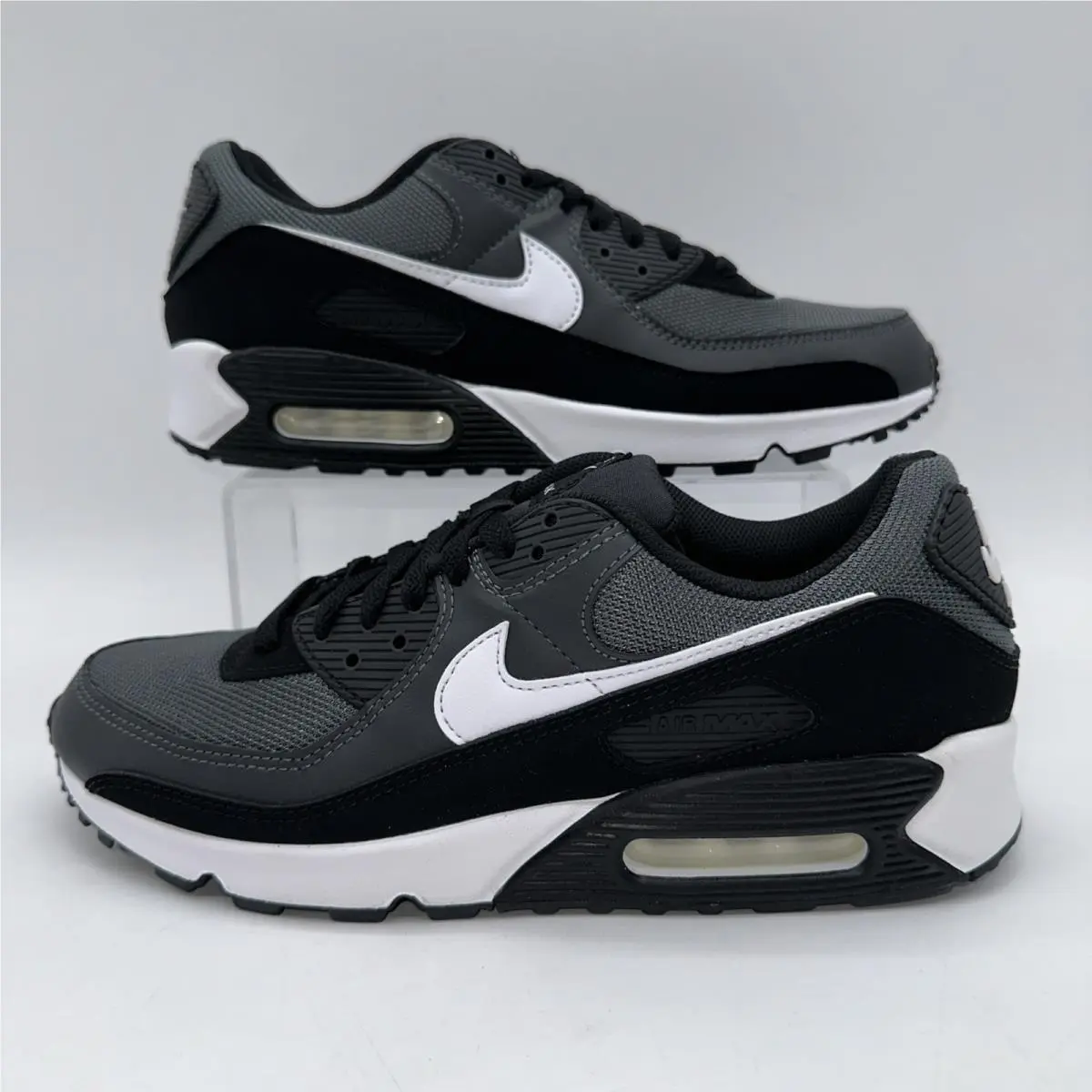 Nike Men`s Size 10.5 Air Max 90 CN8490 002 Black/white Running Sneaker Sports