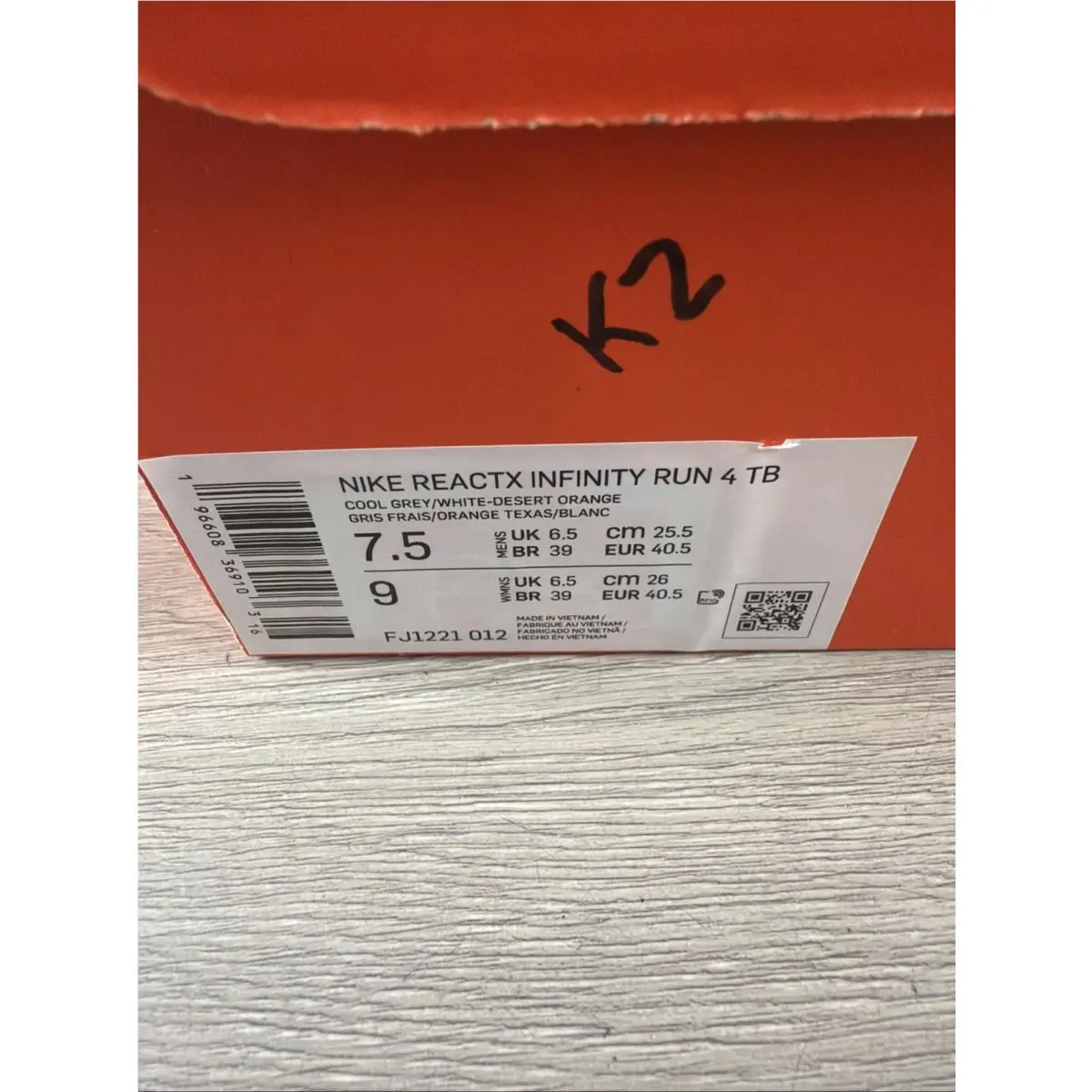 Nike shoes - Nike ReactX Infinity Run - ReactX Infinity Run - FJ1221-005 - Gray (UPC: 0196608369103) 0