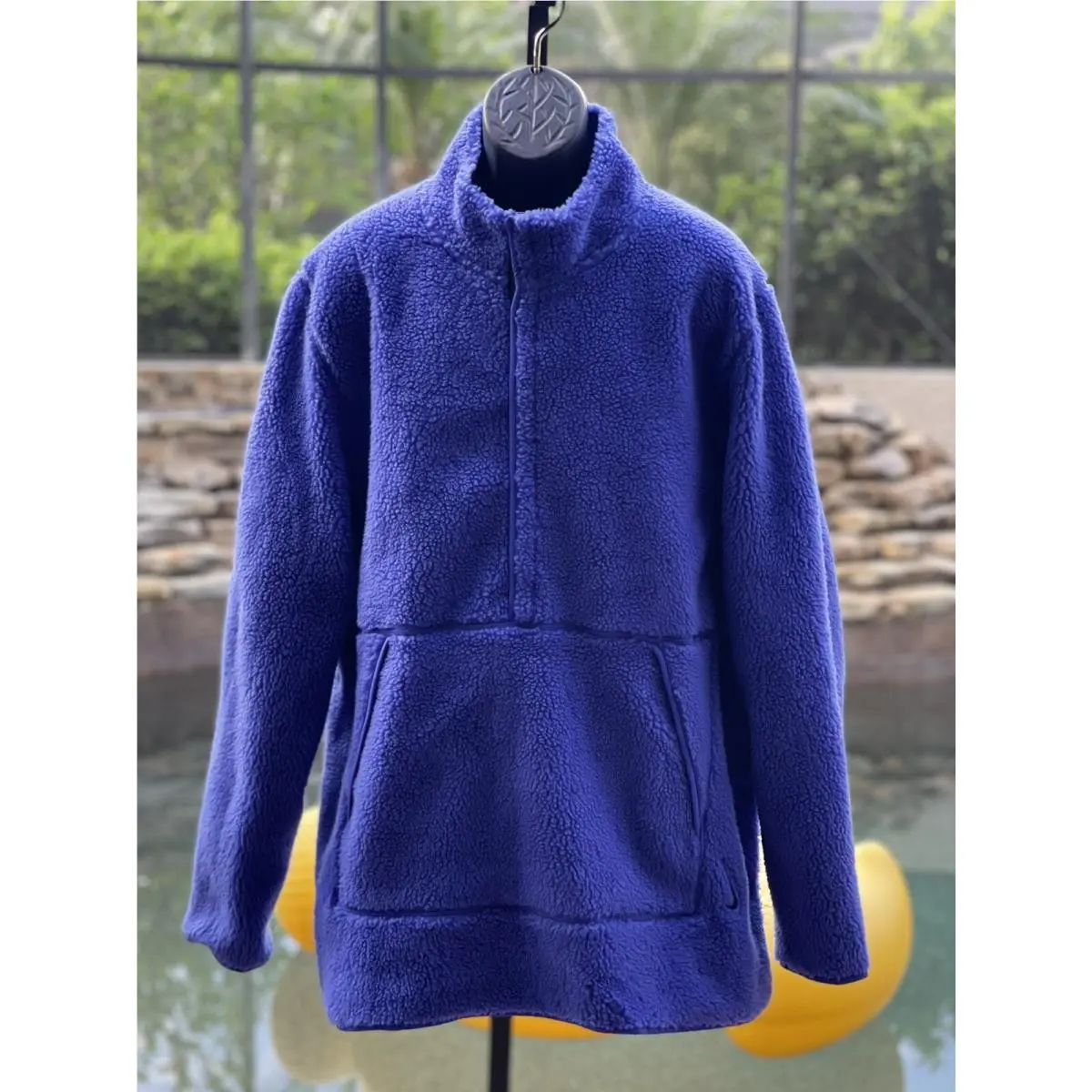 Men`s XL Blue Fleece Pullover Sweatshirt - Yoga by Nike