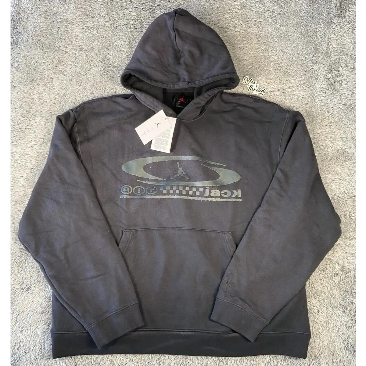 Jordan x Cactus Jack Size Medium Men Pullover Hoodie Black FQ7821-010 by Nike