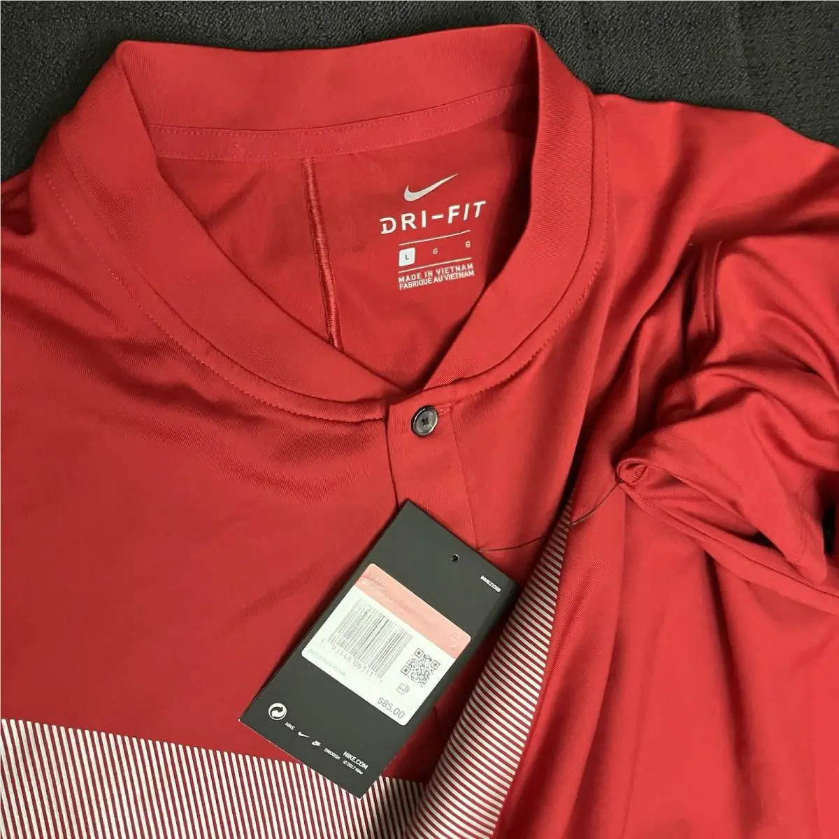 Nike clothing - TW Tiger Woods Vapor Cooling Blade Polo - Sunday Gym Red Silver White 9